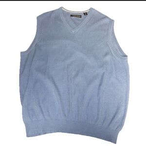 Greg Norman Sweater Vest Blue Large Dad Core Golf Casual Comfort Preppy Academia